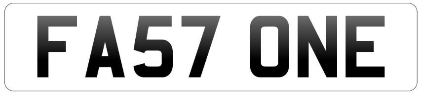 fast one number plate